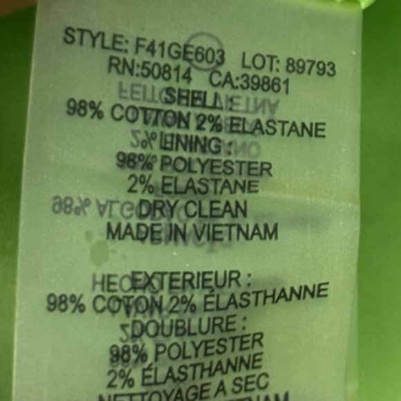 T TAHARI Rosalia Dress in Pear Nectar Style F41GE603 Size 14 - Picture 12 of 14